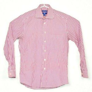 Egara Men's Non Iron Modern Fit Pink Check Shirt